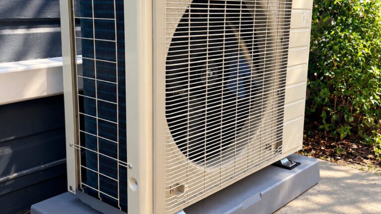 Daikin heat pump outdoor unit installed beside a Los Angeles home