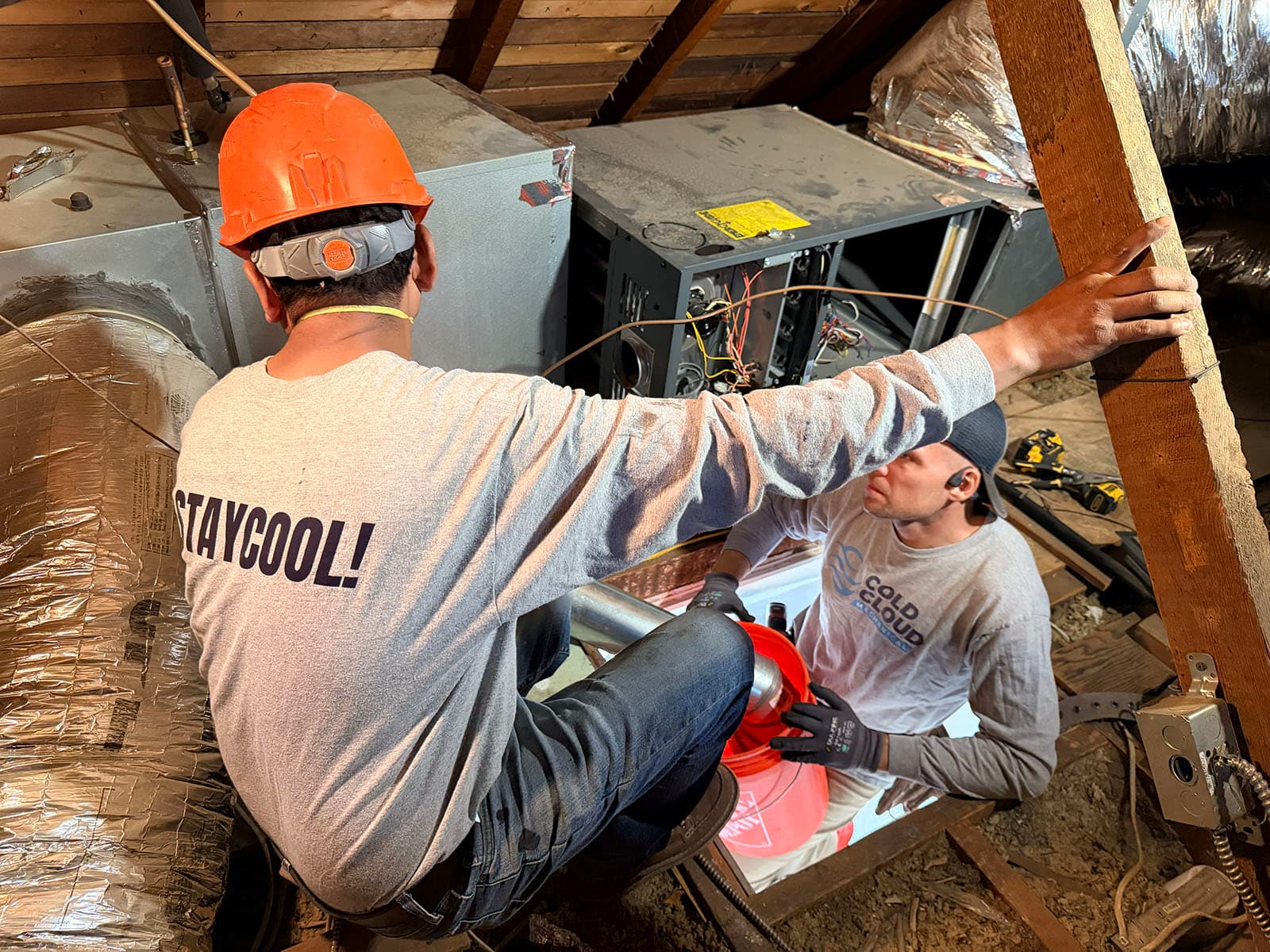 Attic air handler and duct balancing in Alhambra 91801