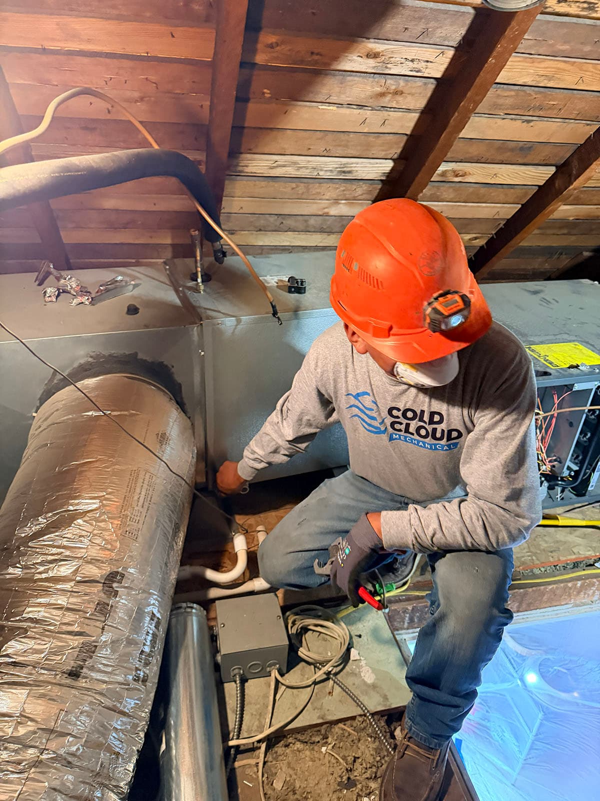 Attic duct replacement work for Daikin DH6 in Alhambra