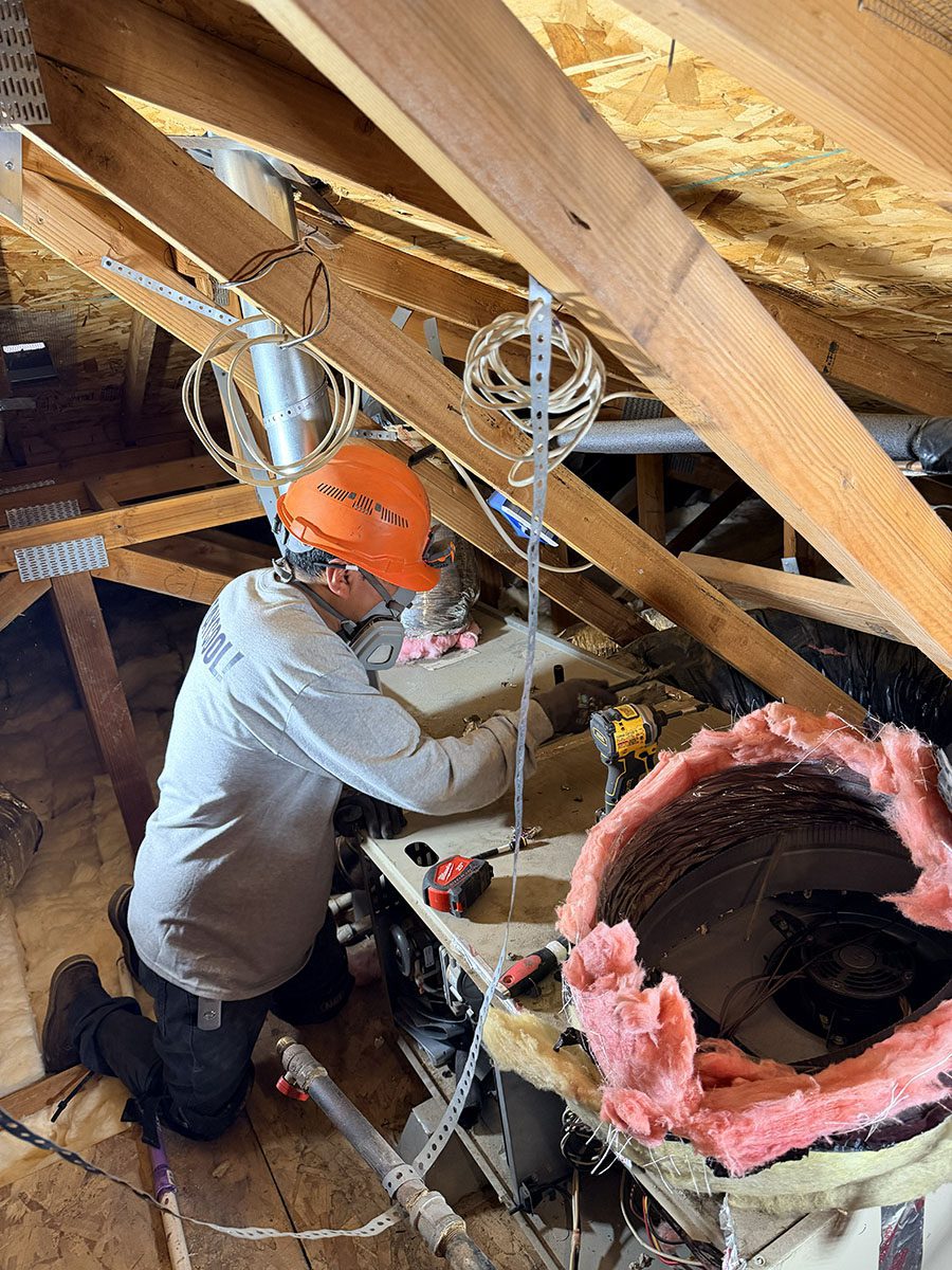 Attic ductwork replacement and return plenum Altadena Attic ductwork replacement and return plenum work in Altadena