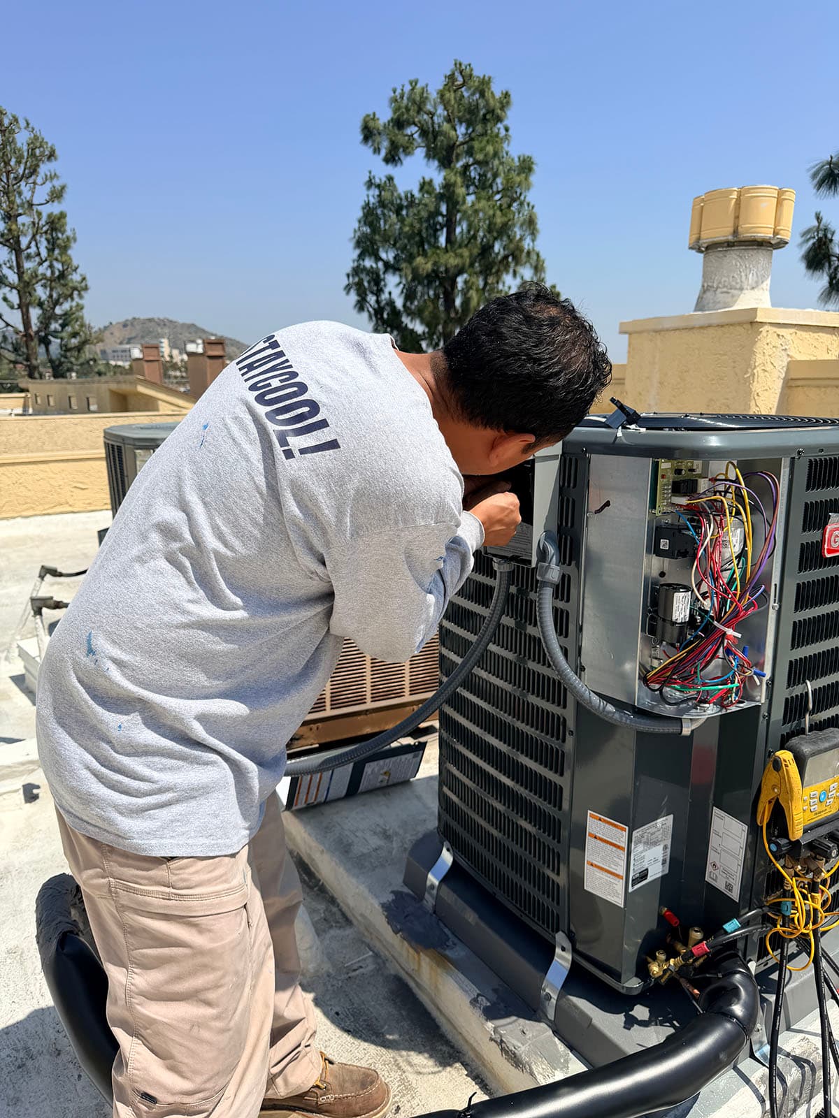 Goodman condenser service panel startup Goodman condenser service panel startup in Glendale