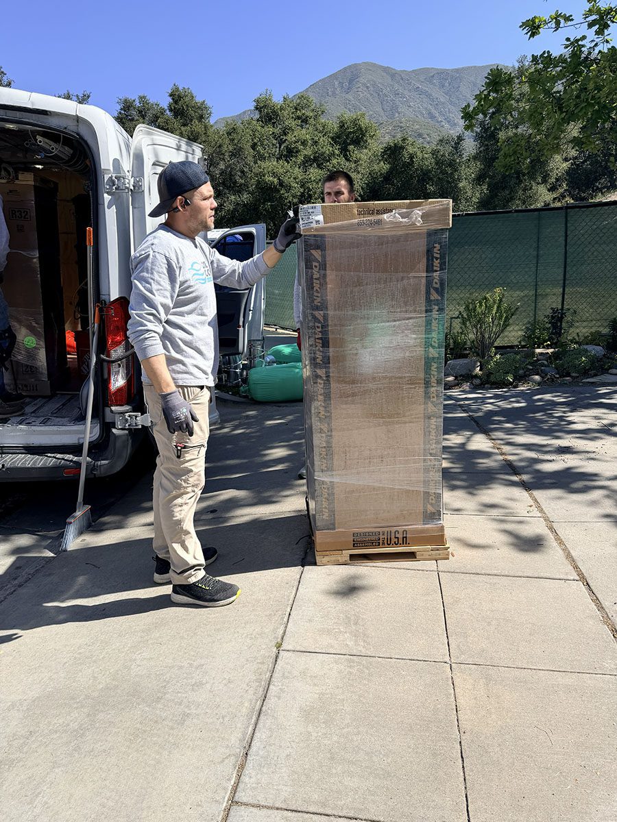 New ductwork material delivery Altadena HVAC rebuild New ductwork material delivery for Altadena HVAC rebuild