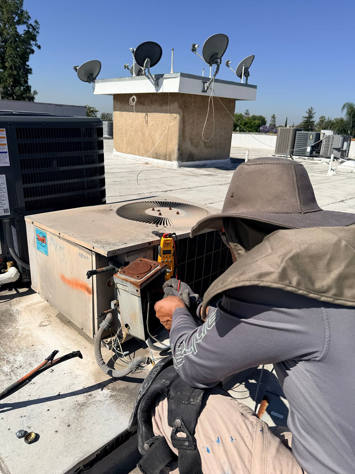 Old condenser service access before system replacement Old condenser service access before system replacement