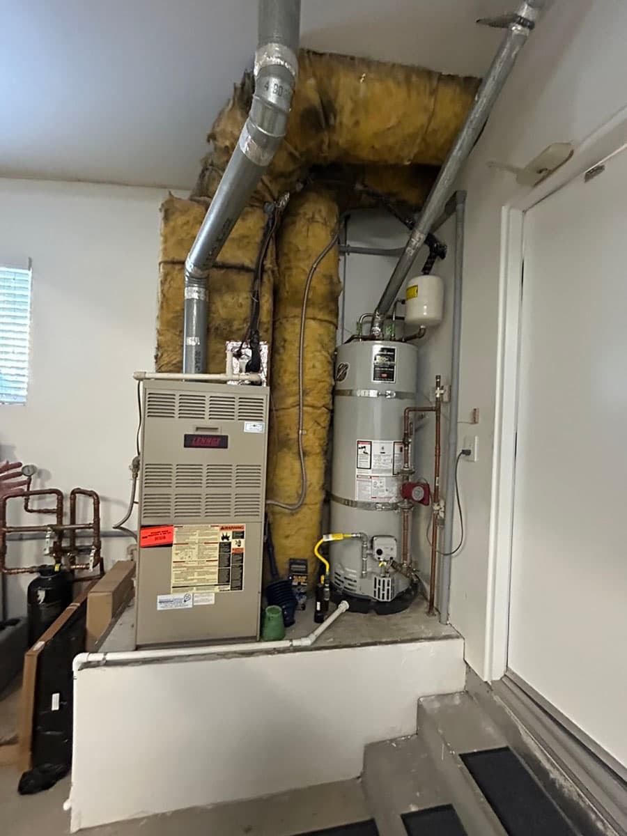 Old gas furnace before heat pump conversion Old gas furnace before heat pump conversion in Los Angeles