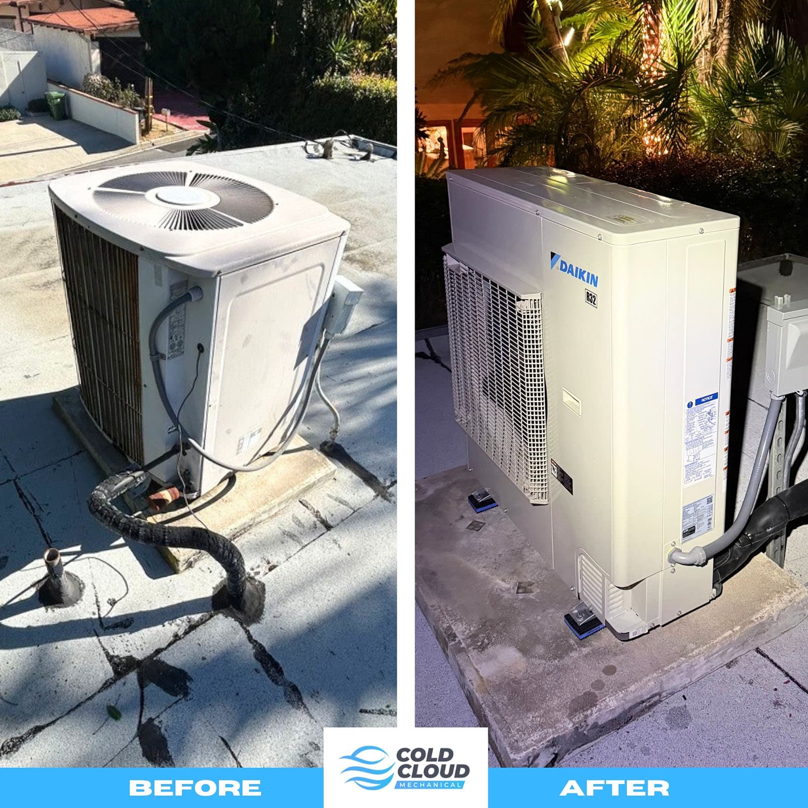 Daikin Fit DH7 installation in West Hollywood Before and after Daikin Fit DH7 installation in West Hollywood