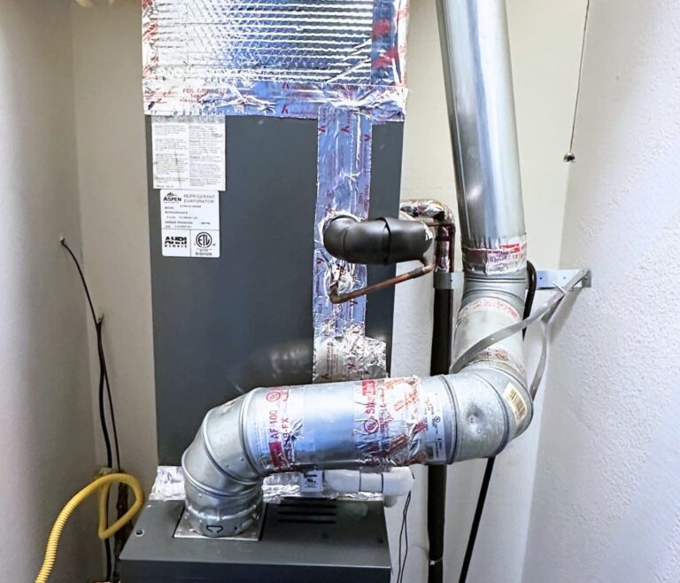 gas furnace and evaporator coil installation