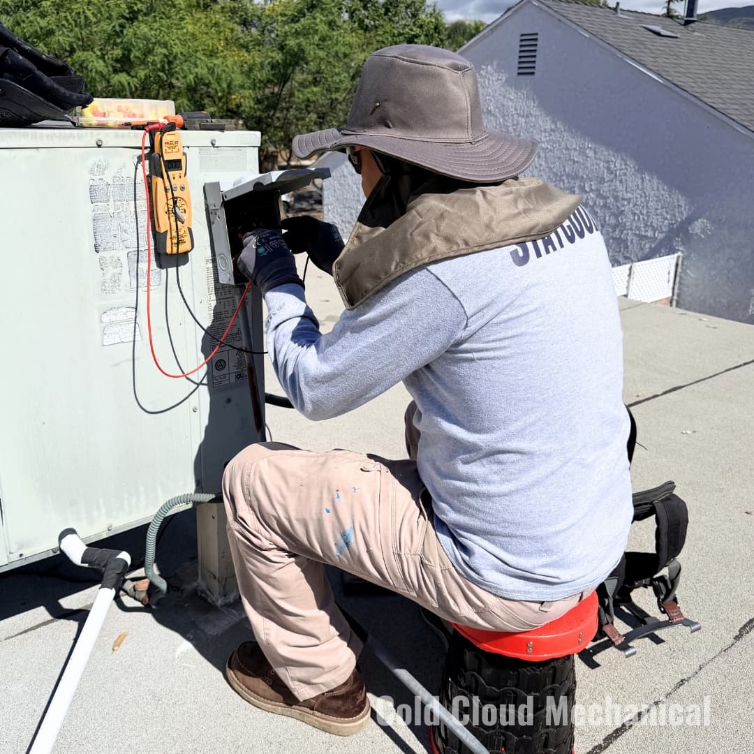 Goodman package unit service panel startup in Granada Hills