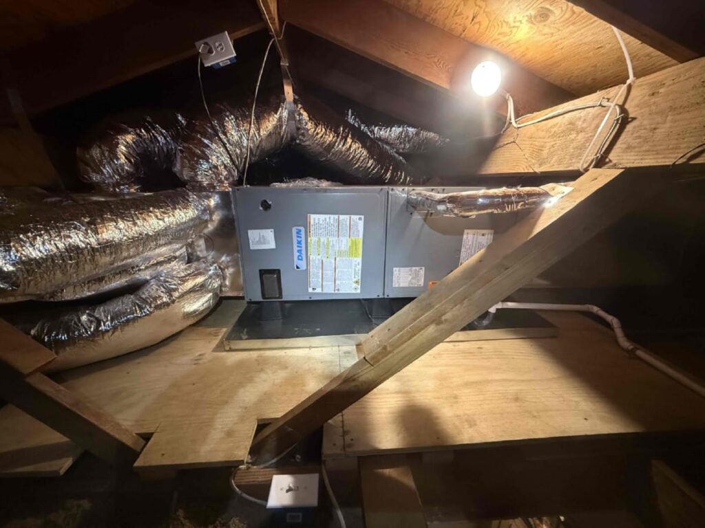 Attic ductwork insulation, a major factor in central ac cost with ductwork projects