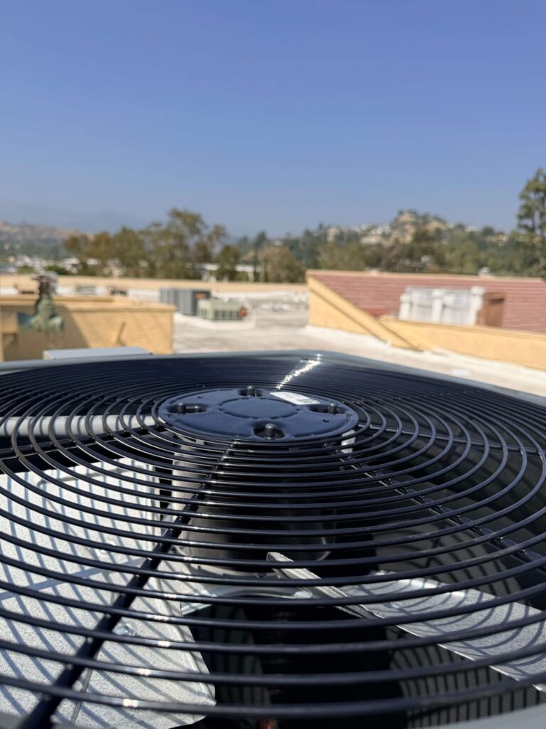 Outdoor central AC unit awaiting a professional installation quote in Los Angeles