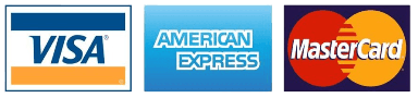 Visa, Mastercard, American Express accepted