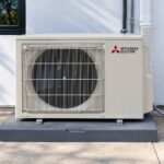 Cold Cloud air conditioner installation, Mitsubishi outdoor unit