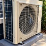 Cold Cloud heat pump installation, Daikin outdoor unit